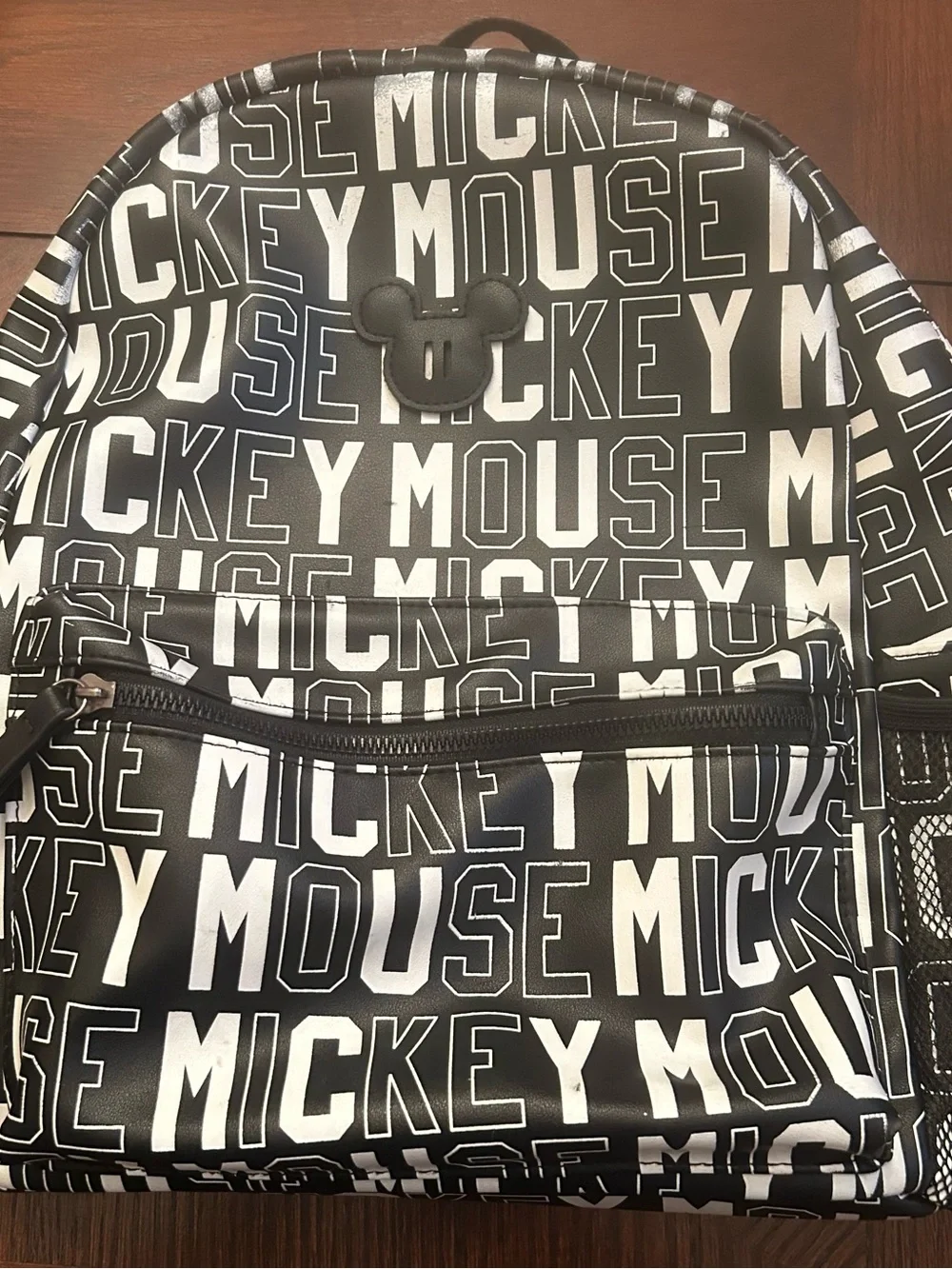 Disney Mickey Mouse Black &White Logo Print Backpack Unisex